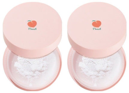 SKINFOOD  Peach Cotton Multi Finish Powder Large Size 15g, 2 Count