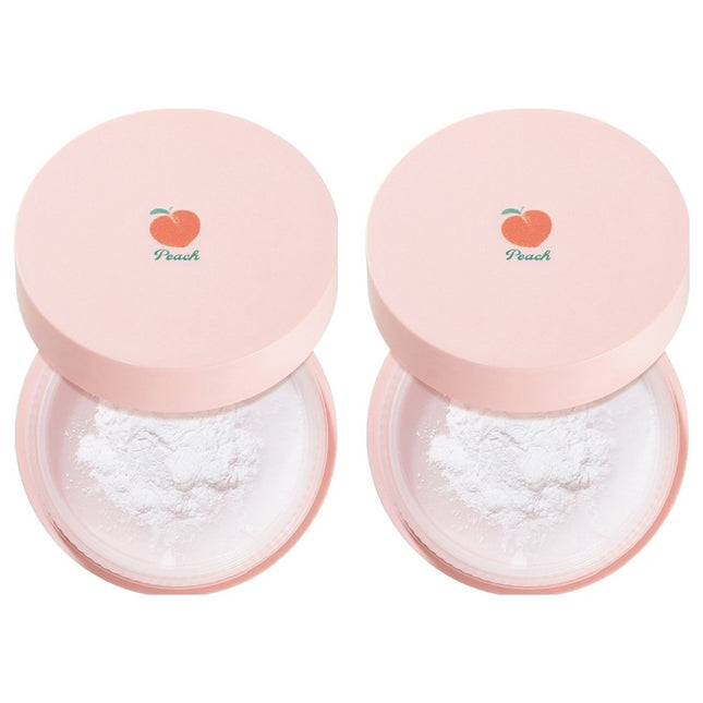 SKINFOOD  Peach Cotton Multi Finish Powder Large Size 15g, 2 Count