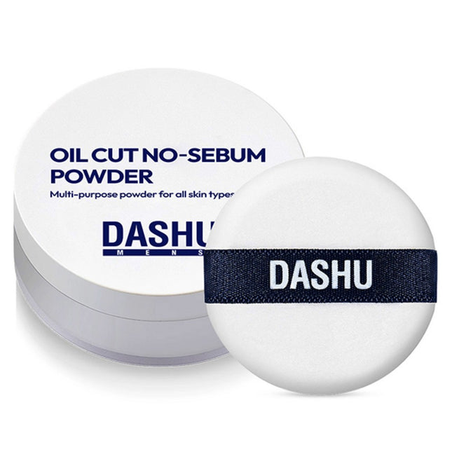 DASHU  Men's Oil Cut No-Sebum Powder 5g, White, 1 Count