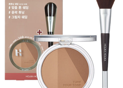 HOLIKA HOLIKA  Tone Tuning Shading + Brush Set, 02 Warm Ground, 1 Count