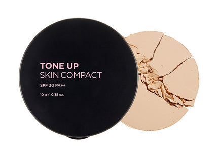 THE FACE SHOP  Tone-Up Skin Pact 10g, 1 piece, V201 Apricot Beige