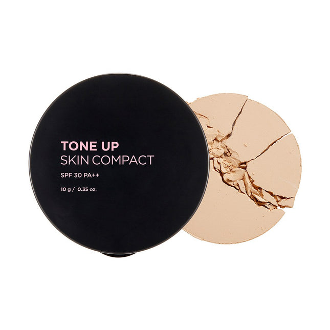 THE FACE SHOP  Tone-Up Skin Pact 10g, 1 piece, V201 Apricot Beige