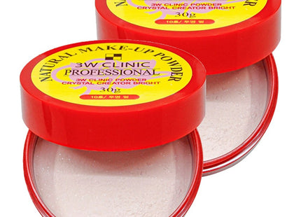 3W CLINIC  Natural Make-up Powder 30g, No. 10 Clear Pearl, 2ea