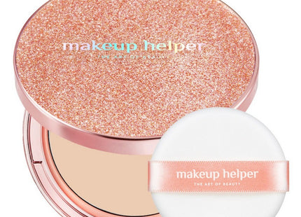 MAKEUPHELPER  Art Pact Original Pro Finish Rose Glitter Pact Powder 25g, 23 Natural Beige, 1 Count