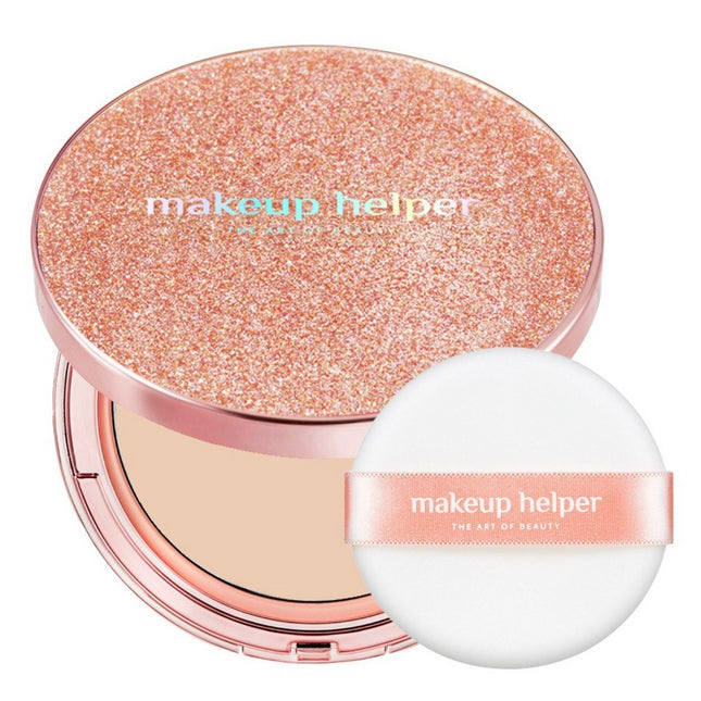 MAKEUPHELPER  Art Pact Original Pro Finish Rose Glitter Pact Powder 25g, 23 Natural Beige, 1 Count