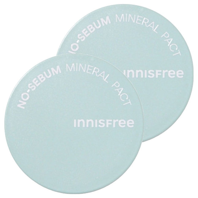 INNISFREE  No-Sebum Mineral Pact Powder 8.5g, 2 count