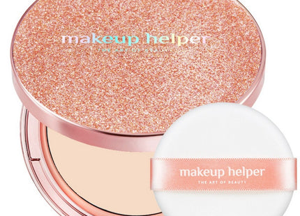 MAKEUP HELPER Makeup Helper Art Pact Original Pro Finish Rose Glitter Pact Powder 25g, Shade 22 Nude Beige, 1 Count