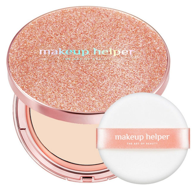 MAKEUP HELPER Makeup Helper Art Pact Original Pro Finish Rose Glitter Pact Powder 25g, Shade 22 Nude Beige, 1 Count