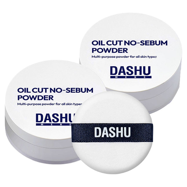 DASHU  Men's Oil Cut No Sebum Powder 5g, White, 2 Count