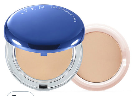 IPKN  Skin Finish Pact Powder 14g + Refill 11g, No. 23 Natural Beige, Set of 2