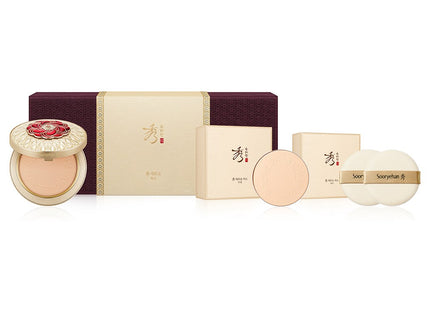 SURYEHAN  Chaehwalyoon Fact 20g + Refill 20g + Puff 2p Set, Shade 21 Bright Apricot, 1 Each