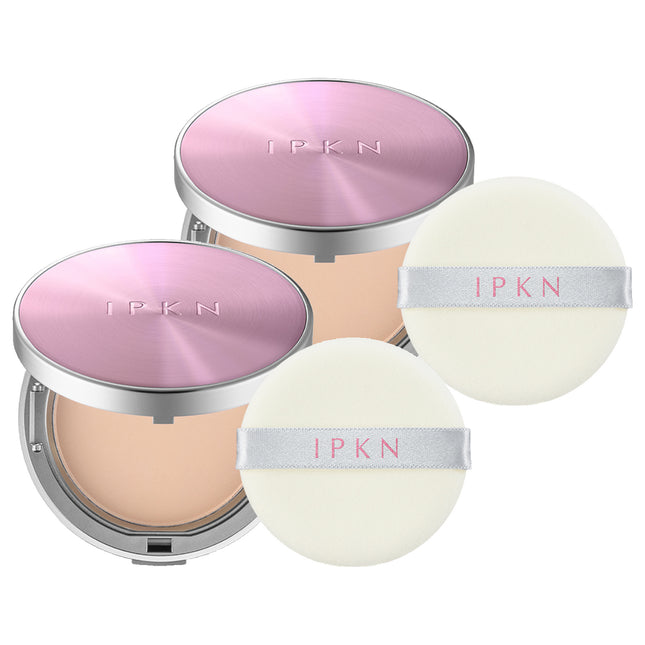 IPKN  12.5 Perfume Powder Pact Moist for Dry Skin 15g, Shade 21, 2 Count