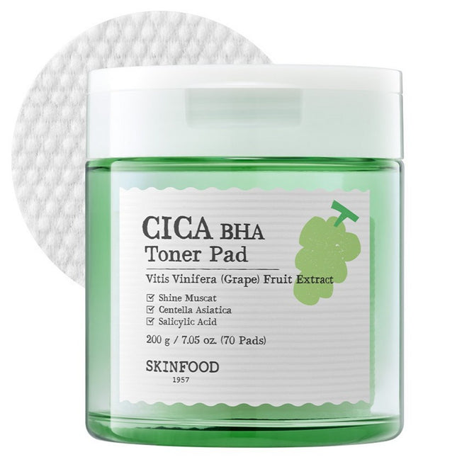 SKIN FOOD  Shine Muscat Cica BHA Toner Pad 200g, 1 item
