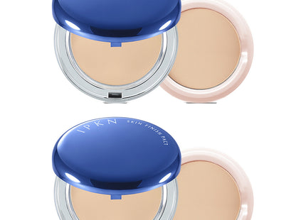 IPKN  Skin Finish Pact Powder Set, 14g + Refill 11g, Shade 21 Nude Beige, 2 Count
