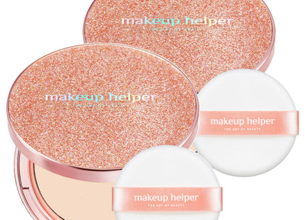MAKEUP HELPER  Art Pact Original Pro Finish Rose Glitter Pact Powder 25g, No. 22 Nude Beige, 2 Count