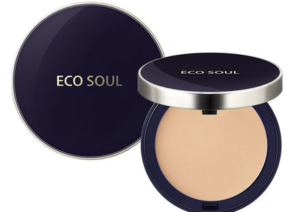 ECO SOUL  Perfect Cover Pact 11g, 21 Light Beige, 1 pc