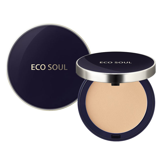 ECO SOUL  Perfect Cover Pact 11g, 21 Light Beige, 1 pc
