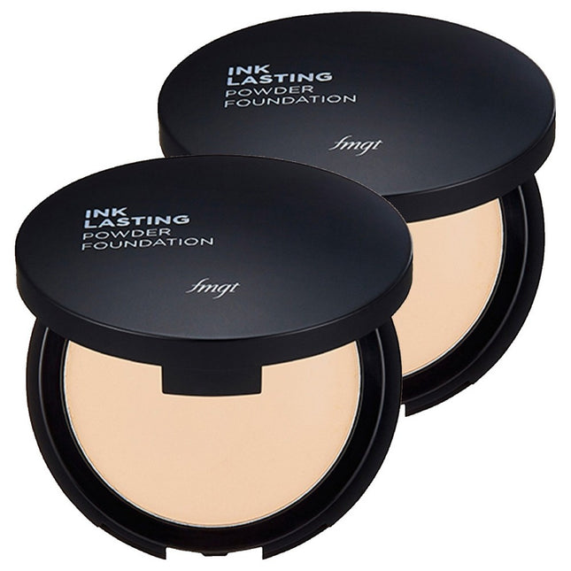 THE FACE SHOP Ink Lasting Powder Foundation 9g, V201, Set of 2
