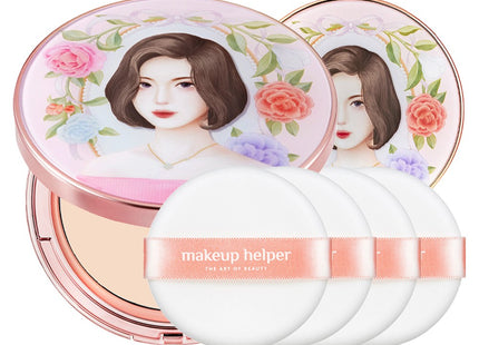 MAKEUP HELPER  Art Pact Original Pro Finish 25g Lovely Rachel + Dedicated Puff Set, Shade 22 Nude Beige, Set of 2
