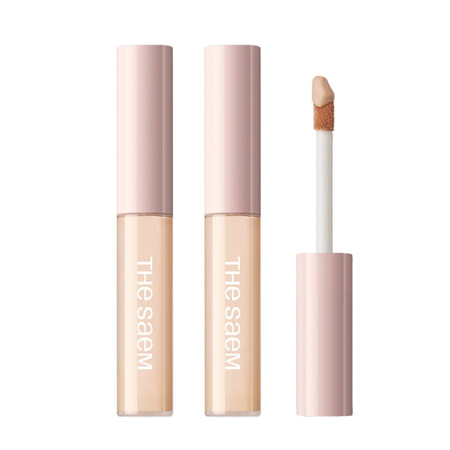 THESAEM  Cover Perfection Fixer 6.5g 2Pcs Set 01 Clear Beige