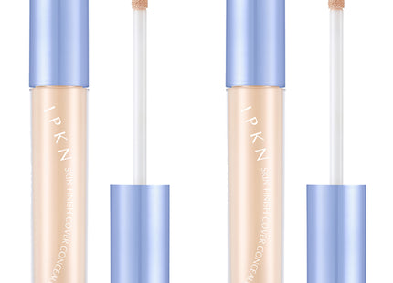 IPKUN  Skin Finish Cover Liquid Concealer, 1 Porcelain, 2 Count