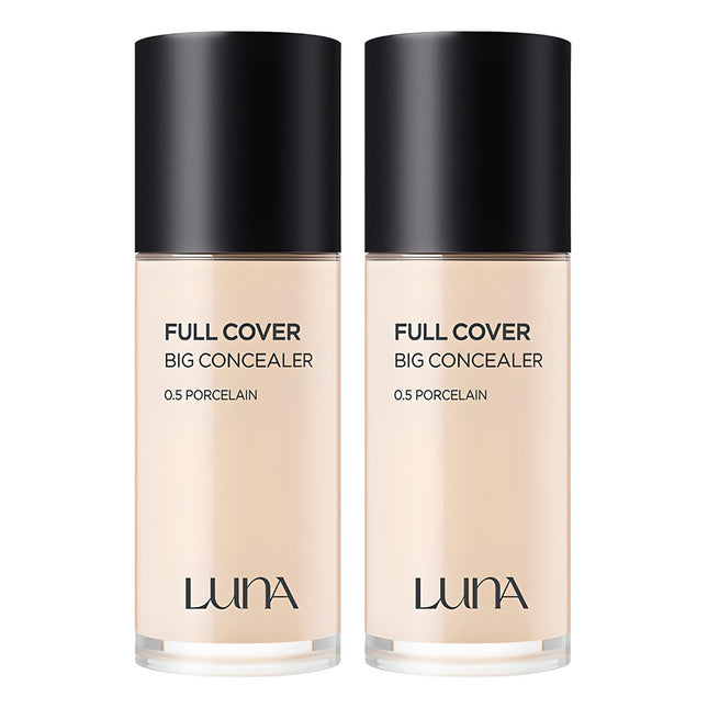LUNA  Longlasting Full Cover Big Concealer 40g, 2 Count Porcelain (0.5)