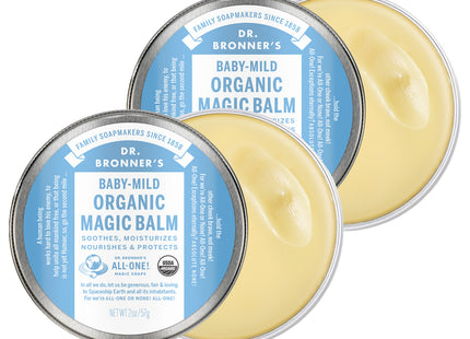 DR. BRONNER'S  Baby Mild Organic Magic Balm Unscented, 57g, 2 Pack
