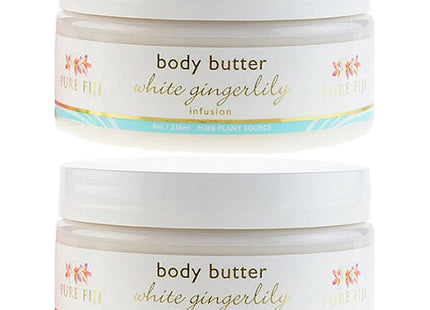 PURE FIJI  Body Butter White Ginger Lily Scent, 236ml, Pack of 2