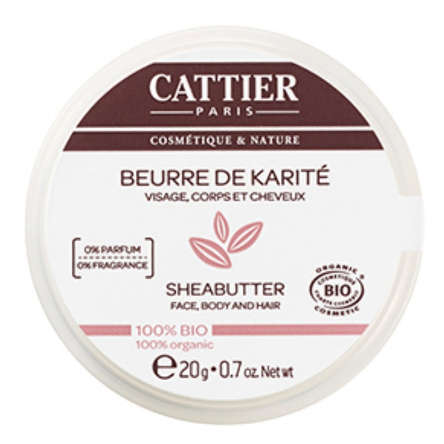 CATTIER  Natural Mini Shea Butter, 20g, 1 Piece