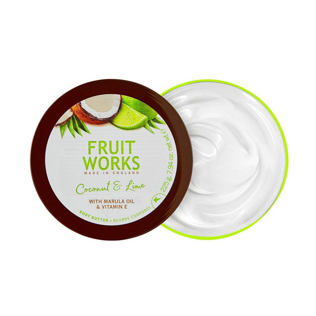 FRUITWORKS  Coconut & Lime Body Butter, 225g, 1 Count