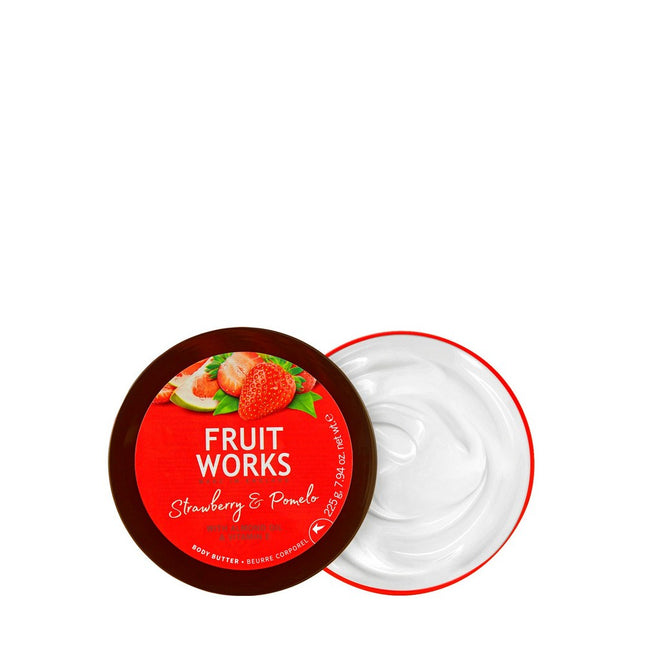 FRUTWORKS  Strawberry & Pomelo Body Butter, 225g, 1 Count