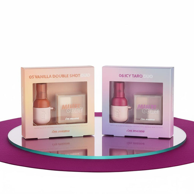 IM MEME Multi Cube Eyeshadow Mini Palette +Mini Brush 2ea Gift