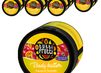 PAMONA  Tutti Frutti Body Butter Papaya Tamarillo Scent, 200ml, 12 Count