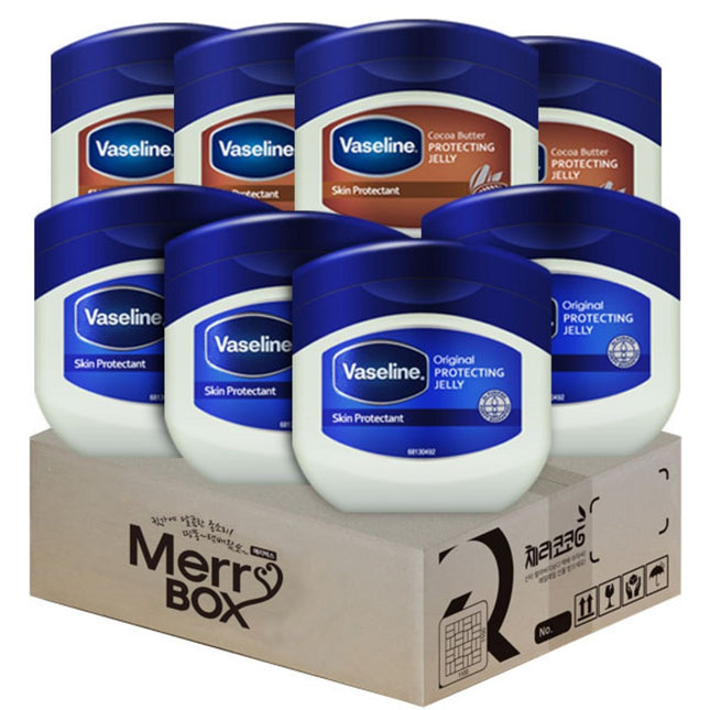 VASELINE  Protecting Jelly 100g Set (Original x4 + Cocoa Butter x4), 1 Set