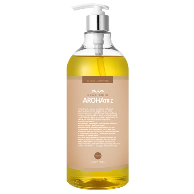 AROHATREES  Organic Body Oil Lemon Eucalyptus, 1L, 1 Pack