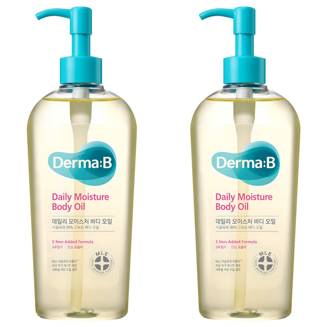 DERMA:B DermaB Daily Moisture Body Oil, 300ml, 2 Count
