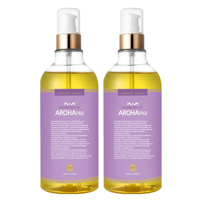 RAON ALOHA  Trees Body Oil Grapefruit Pink Essential, 500ml, 2 Count