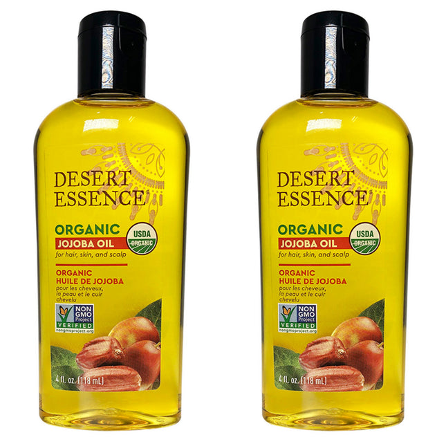 DESERT ESSENCE  Organic Jojoba Oil, 118ml, 2 Pack