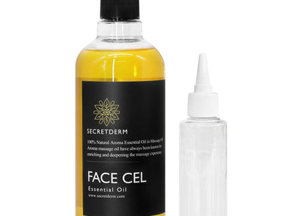 SECRET DERM  Aroma Face Cell Essential Face & Body Massage Oil Ceylon Cinnamon Scent 500ml + Pump Random Shipping + Empty Bottle 100ml, 1 item