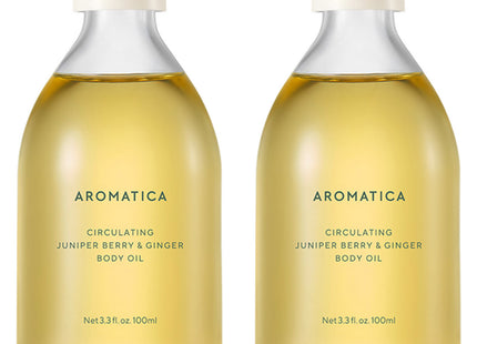 AROMATICA  Circulating Body Oil Juniper Berry & Ginger, 100ml, 2 Pack