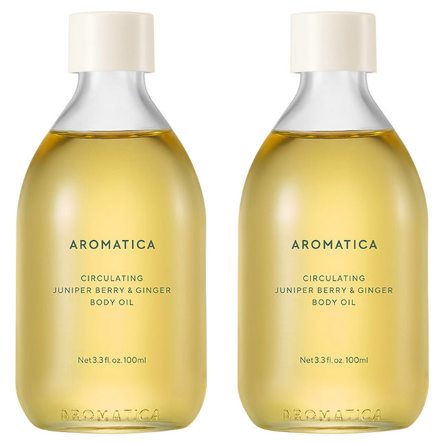 AROMATICA  Circulating Body Oil Juniper Berry & Ginger, 100ml, 2 Pack