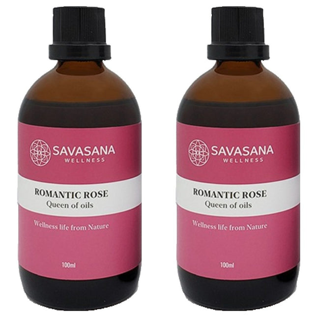 SAVABANA  Aroma Romantic Rose Body Massage Oil 100ml 2 Bottles