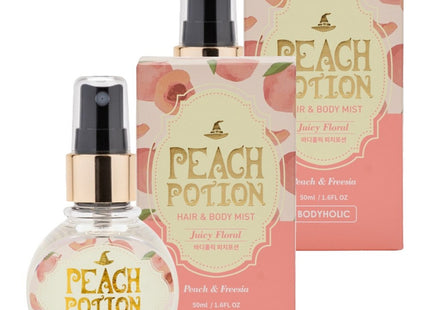 BODYHOLIC  Peach Potion Body Mist Peach & Freesia Scent, 50ml, 2 Pack