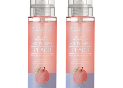 AROUND ME  Natural Perfume Vita Body Mist Peach, 120ml, 2 count