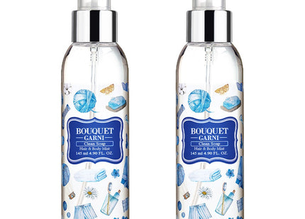 BOUQUET GARNI  Hair & Body Mist Clean Soap, 145ml, 2 Pack