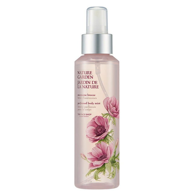 THE FACE SHOP Nature Garden Perfume Anemone Breeze Body Mist Floral, 155ml, 1 count