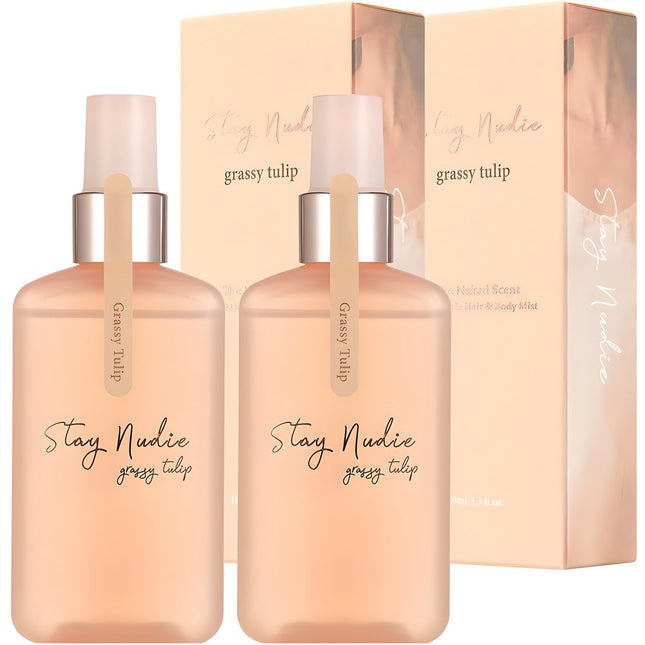 BODYHOLIC  Stay Nudy Hair & Body Mist Grassy Tulip Scent, 100ml, 2 count