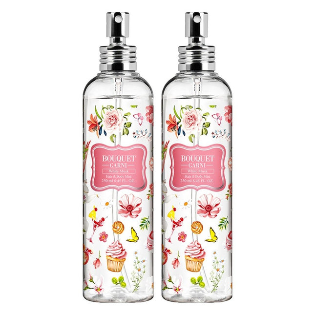 BOUQUET GARNI  Hair & Body Mist White Musk 250ml x 2 Pack