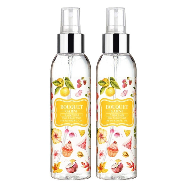 BOUQUET GARNI  Fragranced Hair & Body Mist Ylang Ylang, 145ml, 2 Count