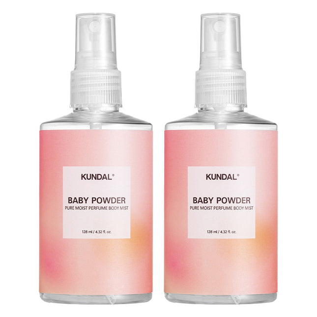 KUNDAL  Pure Body Mist Baby Powder Scent, 128ml, 2 count